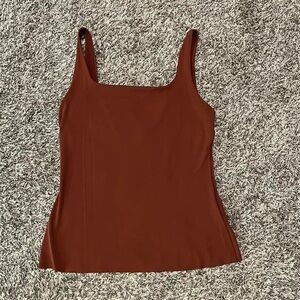 Nike rust orange square neck tank S